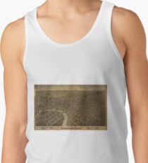 Camiseta de tirantes Mapa pictórico vintage de Columbus Ohio (1872)
