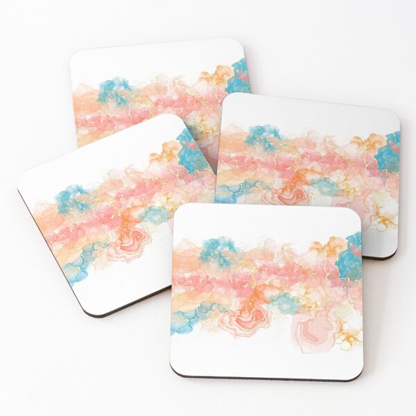 Item preview, Pastel Alcohol ink with gold leaf  designed and sold by ArtisticLeigh.