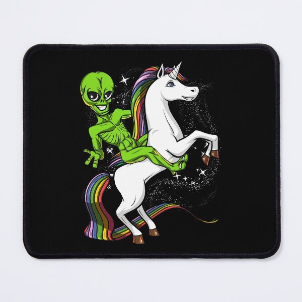 Item preview, Space Alien Riding Unicorn designed and sold by underheaven.