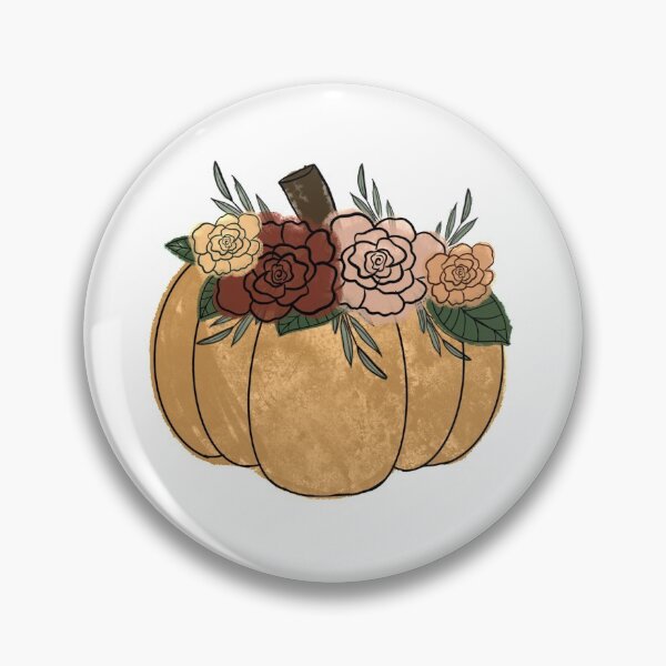 Item preview, Floral pumpkin minimalist boho design designed and sold by HappyCrafts4U.