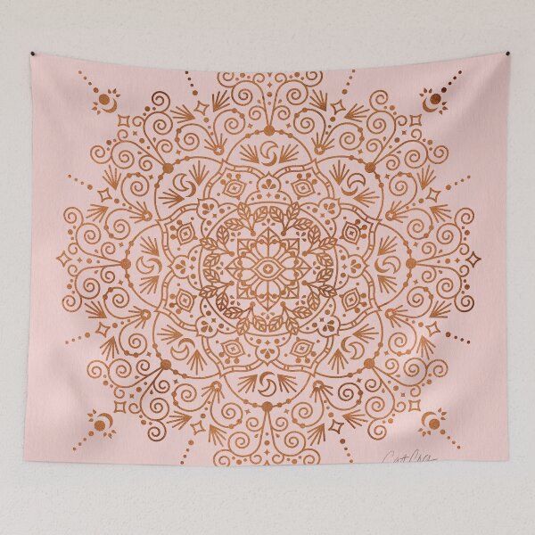 Item preview, Moroccan Mandala – Blush & Rose Gold designed and sold by Cat Coquillette.
