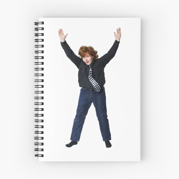 Item preview, Expressive red-haired freckled boy shooting in the fly while jumping isolated on white background designed and sold by Alexander Sorokopud.