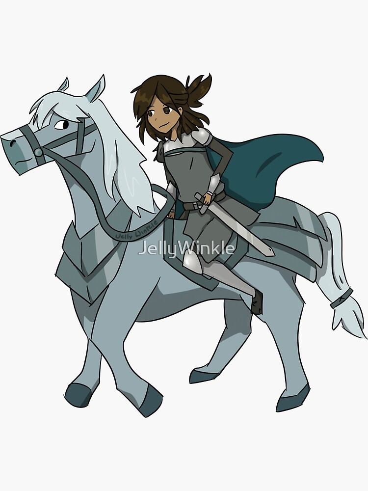 "Horse and Rider from Centaurworld" Sticker by JellyWinkle Redbubble