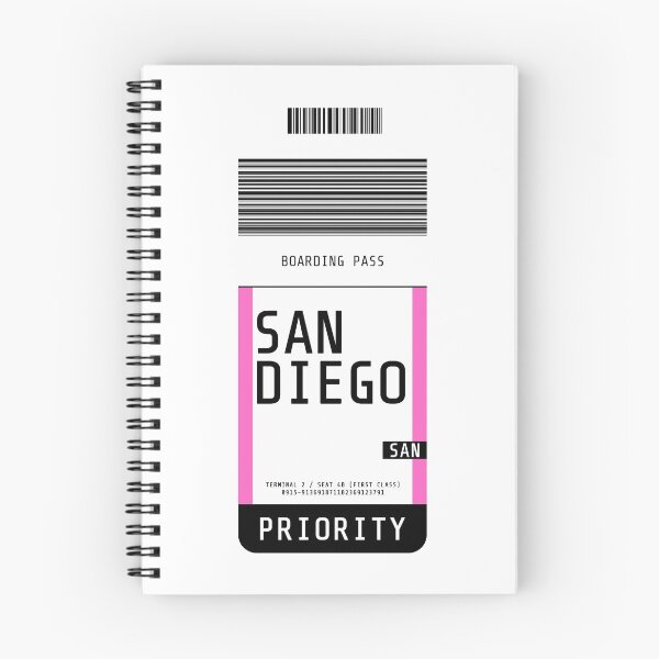 Item preview, San Diego Boarding Pass SAN (Pink) designed and sold by lukassfr.