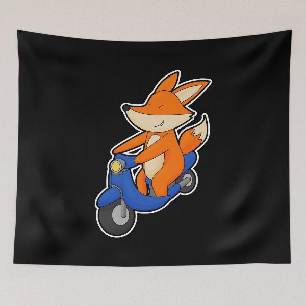 Item preview, Fox as Biker with Scooter designed and sold by Snabdesign84.