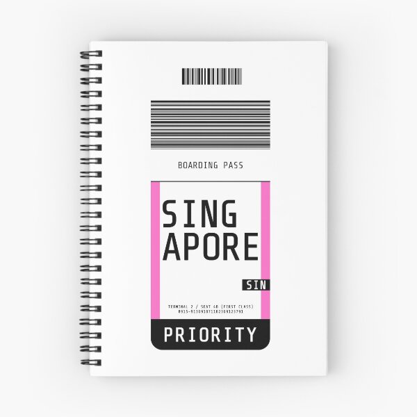 Item preview, Singapore Boarding Pass SIN (Pink) designed and sold by lukassfr.