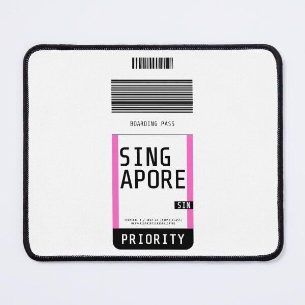Item preview, Singapore Boarding Pass SIN (Pink) designed and sold by lukassfr.