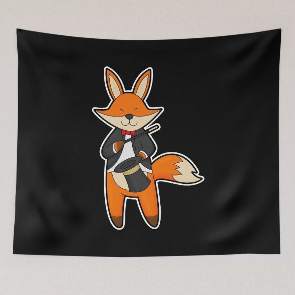 Item preview, Fox as Magician with Magic wand & Hat designed and sold by Snabdesign84.