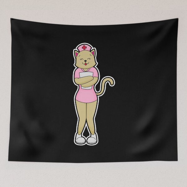 Item preview, Cat as Nurse with Medical List designed and sold by Snabdesign84.