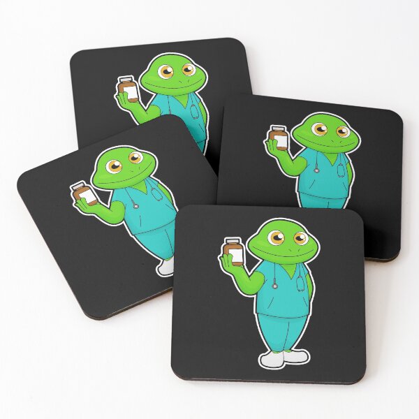 Item preview, Frog as Nurse with Medicine & Stethoscope designed and sold by Snabdesign84.
