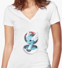 Cute Dratini in Pokèball Women's Fitted V-Neck T-Shirt