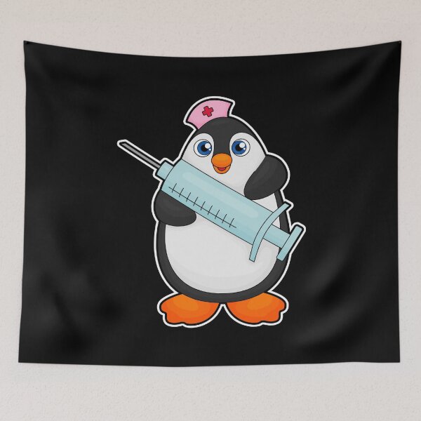 Item preview, Penguin as Nurse at Vaccination with Syringe designed and sold by Snabdesign84.