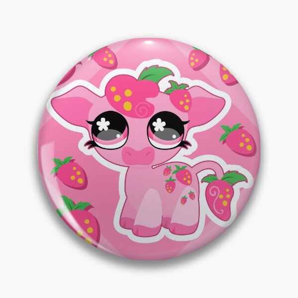 Item preview, LPS Strawberry cow designed and sold by Polka-Dot-Paint.