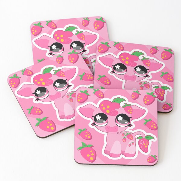Item preview, LPS Strawberry cow designed and sold by Polka-Dot-Paint.