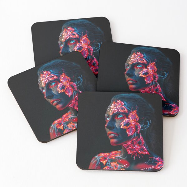 Item preview, Beautiful flowers uv light young girl face body designed and sold by Lefteris Betsis.