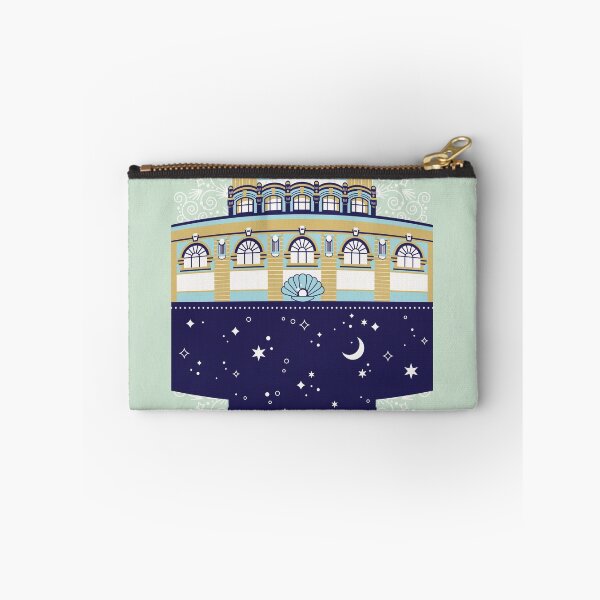Item preview, Budapest Bath House – Navy & Mint designed and sold by Cat Coquillette.