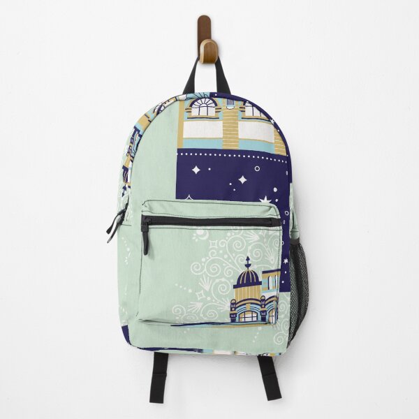 Item preview, Budapest Bath House – Navy & Mint designed and sold by Cat Coquillette.