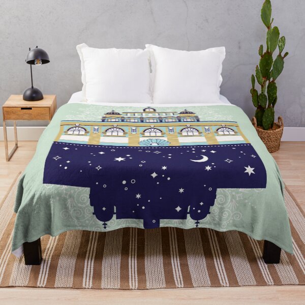 Item preview, Budapest Bath House – Navy & Mint designed and sold by Cat Coquillette.