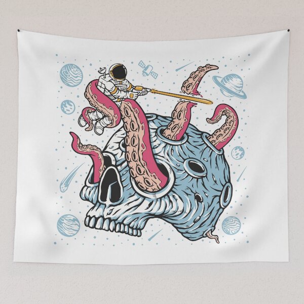 Item preview, Astronaut Fighting Space Monster designed and sold by Vector Scout Lab.