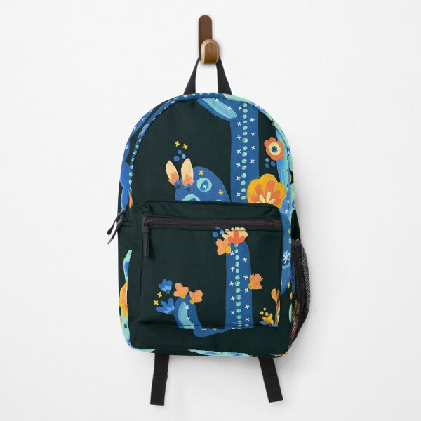 Item preview, Cactus Garden Acrylic – Blue on Charcoal designed and sold by Cat Coquillette.