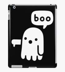 A ghost saying boo iPad Case/Skin