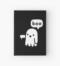 A ghost saying boo Hardcover Journal
