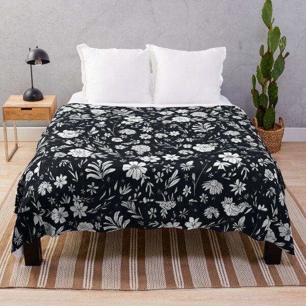 Item preview, floral black and white aesthetic design designed and sold by juvenilepeace.