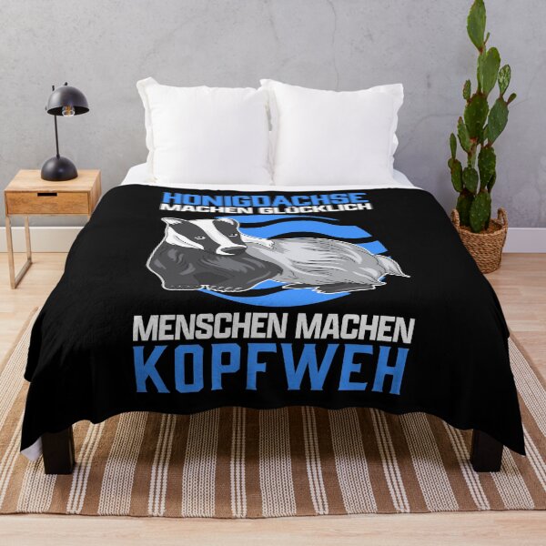 Artikelvorschau, Honigdachs Kopfweh Dachs Marder Spruch entworfen und verkauft von madgrfx.