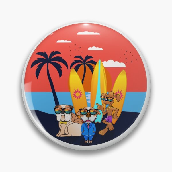 Item preview,  Dog On Surfboard - dogs friends on the surfboard designed and sold by emotions23.