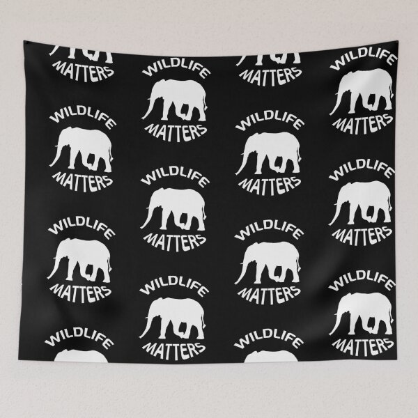 Item preview, Wildlife matters design with a white elephant. protect the elephants, stop poaching! designed and sold by NobelFashion.