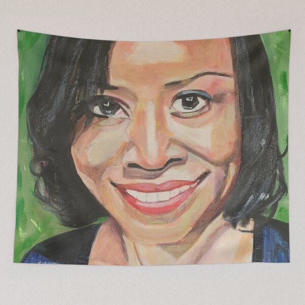 Item preview, That Smile, an acrylic portrait designed and sold by Art With Impact – Statement Art & Apparel for Deep Thinkers.