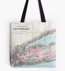 Vintage Map of Long Island (1880) Tote Bag