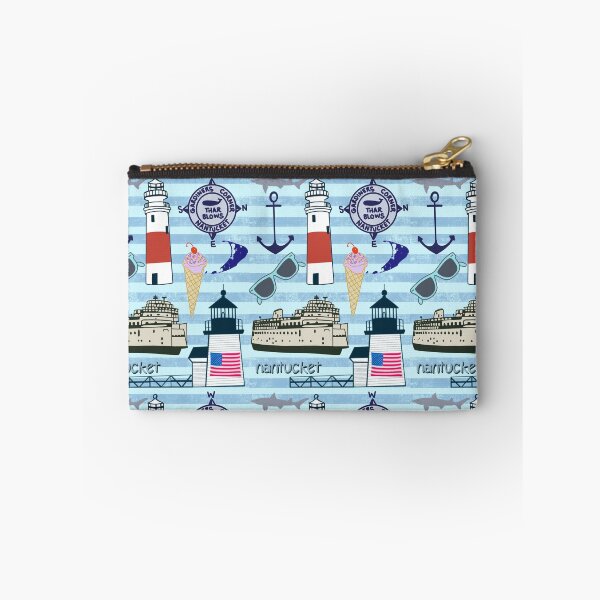 Item preview, Nantucket on blue stripes  designed and sold by cityette.
