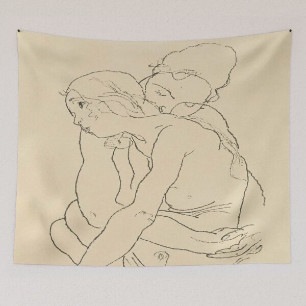 Item preview, Egon Schiele - Woman and Girl Embracing designed and sold by Vivanne-art.