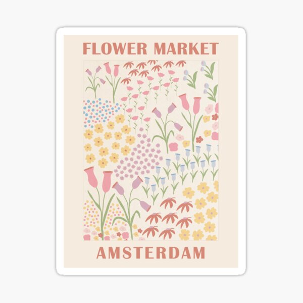 Amsterdam Flower Market Sticker
