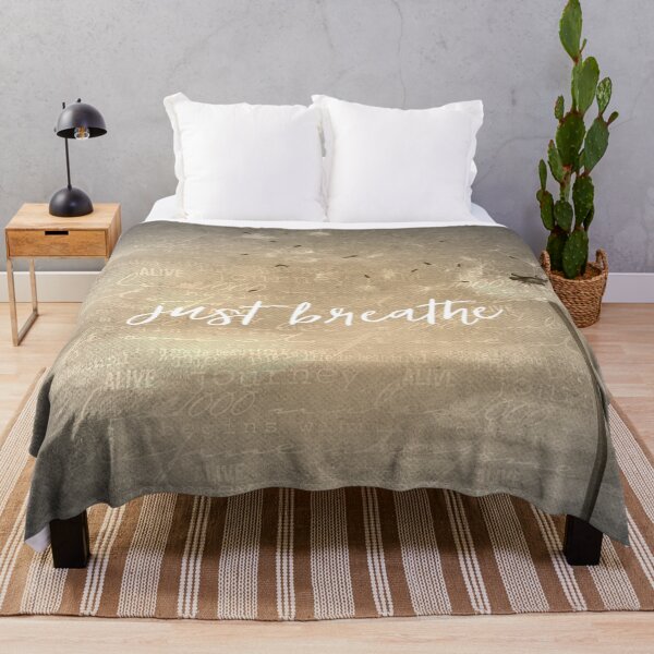 Item preview, Just Breathe Quote with Dandelion designed and sold by motivateme.