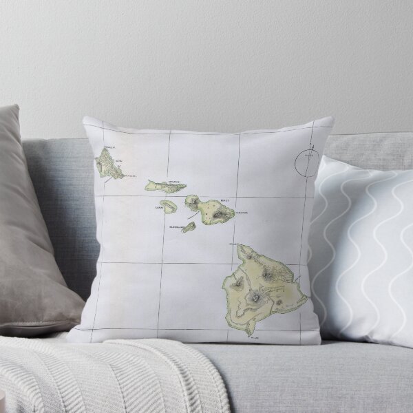 Item preview, Vintage Map of Hawaii (1883) designed and sold by BravuraMedia.