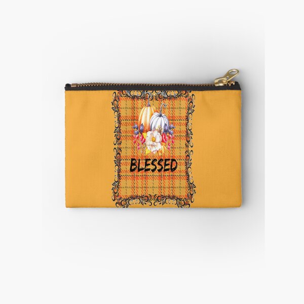 Item preview, Blessed, Buffalo Plaid Thanksgiving Autumn Design,Thankful Grateful Blessed, Gobble Me Turkey Day designed and sold by Adri Barnard.