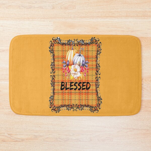 Item preview, Blessed, Buffalo Plaid Thanksgiving Autumn Design,Thankful Grateful Blessed, Gobble Me Turkey Day designed and sold by Adri Barnard.