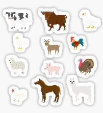 Farm Animals - The Kids' Picture Show - Pixel Art Sticker