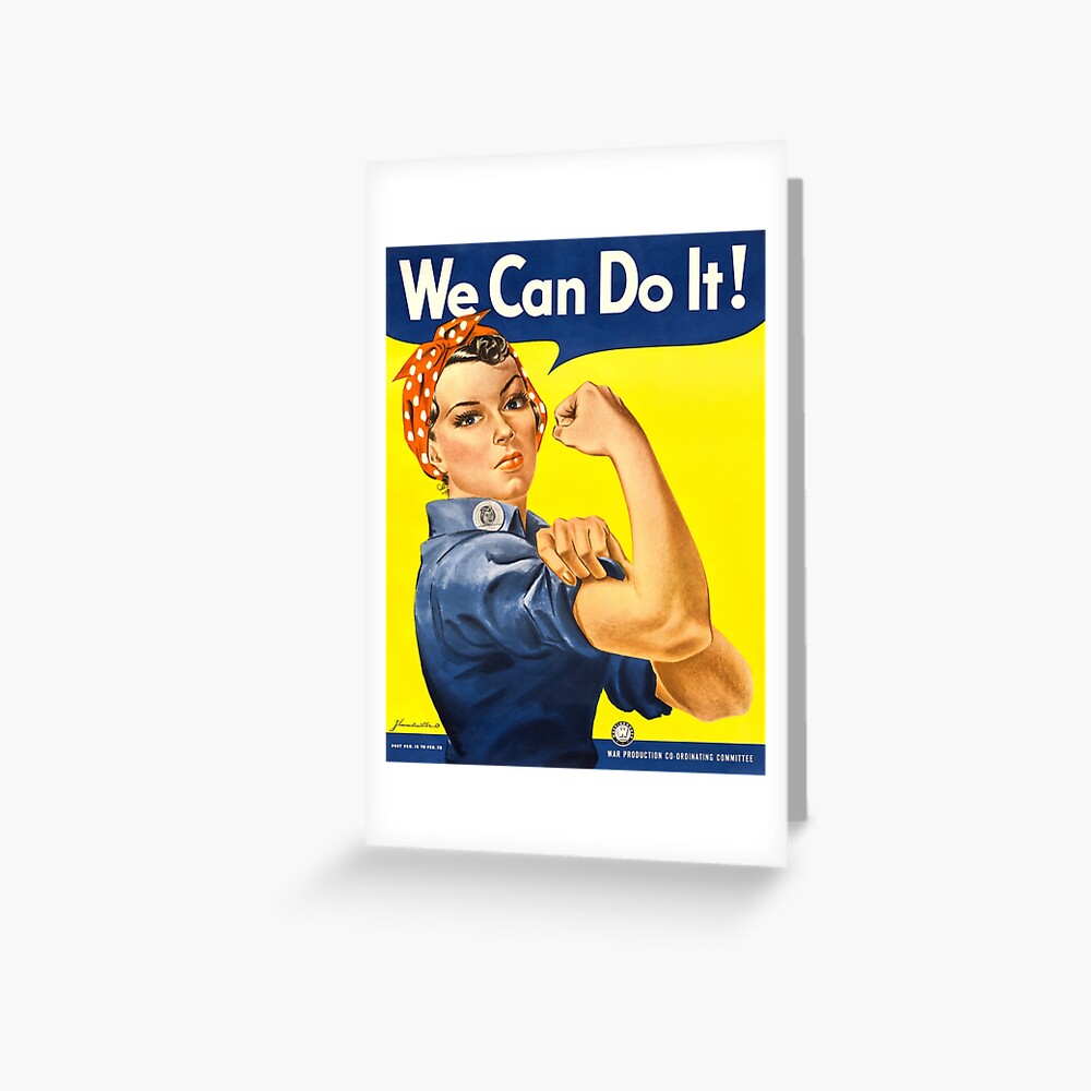 We Can Do It Poster: Rosie Riveter Inspirational Advert Print 