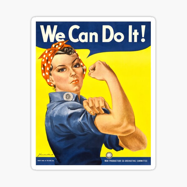 Item preview, We can do it Rosie the Riveter propaganda ww2 Inspirational poster designed and sold by IvintageArt.