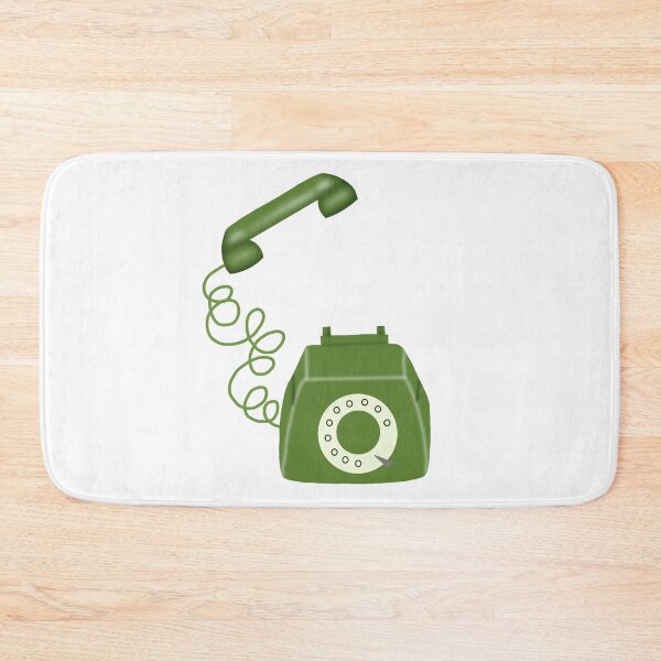 Item preview, Green retro telephone  designed and sold by Vinecoco.