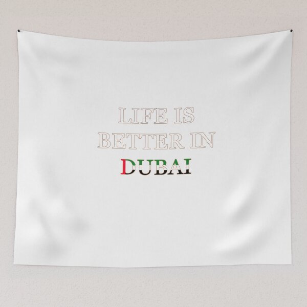 Item preview, LIFE IS BETTER IN DUBAI - Quote with UAE Flag designed and sold by Drecksseite.