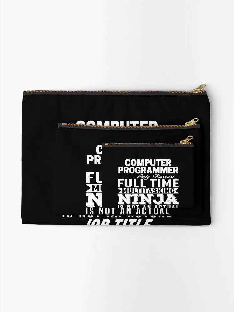 Thumbnail 2 of 4, Zipper Pouch, Computer programmer designed and sold by clickmostro.