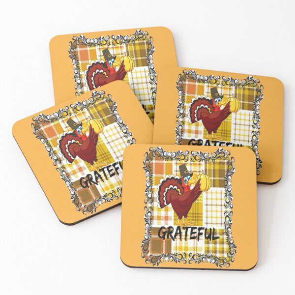 Item preview, Grateful, Buffalo Plaid Thanksgiving Autumn Design,Thankful Grateful Blessed, Gobble Me Turkey Day designed and sold by Adri Barnard.