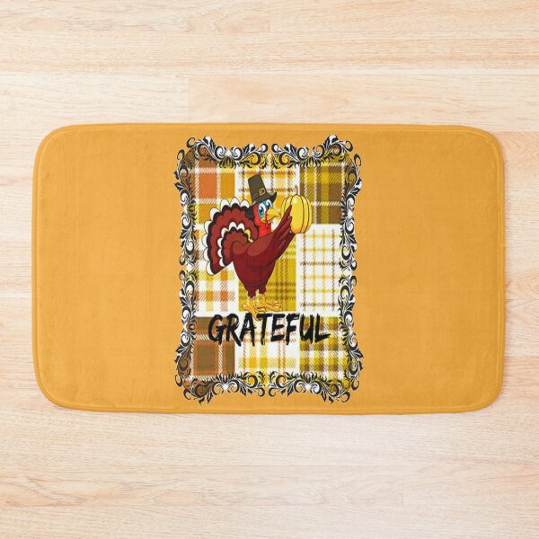 Item preview, Grateful, Buffalo Plaid Thanksgiving Autumn Design,Thankful Grateful Blessed, Gobble Me Turkey Day designed and sold by Adri Barnard.