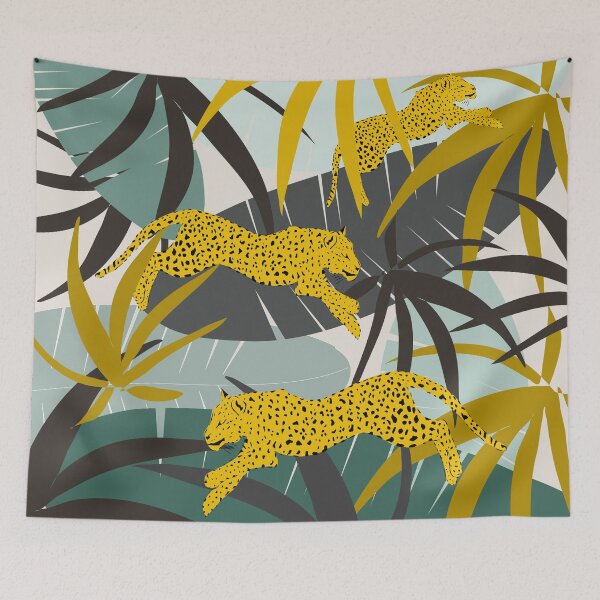 Item preview, Jungle Jump Leopards designed and sold by mirimo.