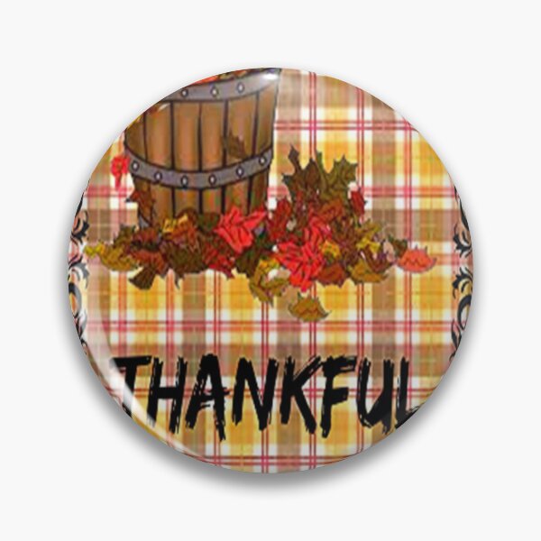 Item preview, Thankful, Buffalo Plaid Thanksgiving Autumn Design ,Thankful Grateful Blessed, Gobble Me Turkey Day designed and sold by Adri Barnard.