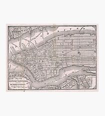 Lámina fotográfica Mapa vintage de la ciudad de Nueva York (1886)